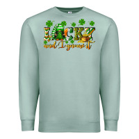 Seafoam Lucky and i gnome it St. Patrick's Day Premium Sweatshirt - CowGirlArtShop