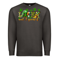 Smoke Lucky and i gnome it St. Patrick's Day Premium Sweatshirt - CowGirlArtShop