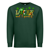 Sports Green Lucky and i gnome it St. Patrick's Day Premium Sweatshirt - CowGirlArtShop