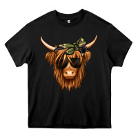 Black camouflage long haired cow Heavy Core Tee - Jasminsmagicworld