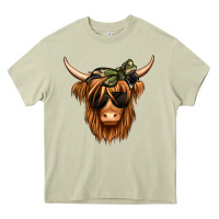 Mossy camouflage long haired cow Heavy Core Tee - Jasminsmagicworld