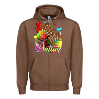 Chestnut Black woman Autism nails Zipper Hoodie - NancyCooperArtShop