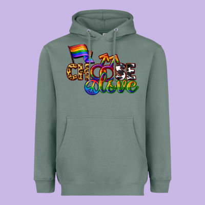 Western Choose Love Heavyweight Hoodie Designed By Cowgirlartshop