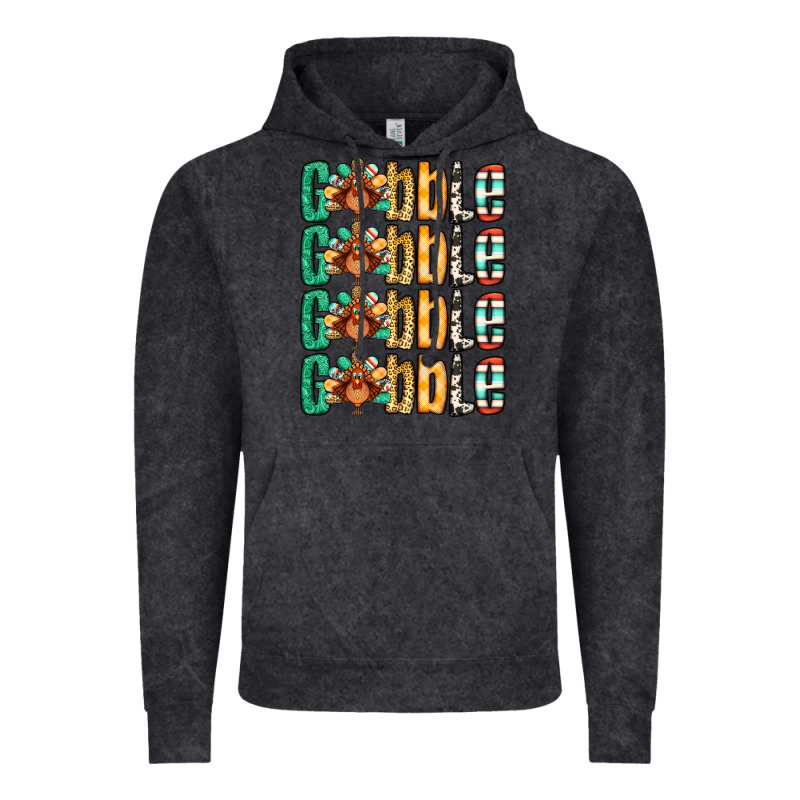 Gobble Till You Wobble Thanksgiving Turkey Vintage Hoodie by NancyCooperArtShop | Teevron