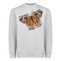 Heather Grey If Creation Sings Your Praises So Will I Heavyweight Sweatshirt - LillyAllenDesigns