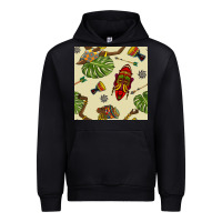 Black african woman and mask seamless pattern Urban Hoodie - BundleAndBundleShop