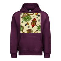 Mauve Wine african woman and mask seamless pattern Urban Hoodie - BundleAndBundleShop