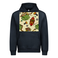 Navy african woman and mask seamless pattern Urban Hoodie - BundleAndBundleShop