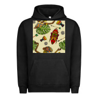 Pigment Black african woman and mask seamless pattern Urban Hoodie - BundleAndBundleShop