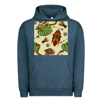 Pigment Midnight Navy african woman and mask seamless pattern Urban Hoodie - BundleAndBundleShop