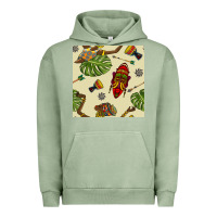 Pigment Oil Green african woman and mask seamless pattern Urban Hoodie - BundleAndBundleShop