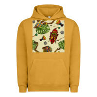 Pigment Peanut Butter african woman and mask seamless pattern Urban Hoodie - BundleAndBundleShop