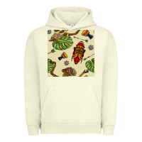 Pigment Pistachio african woman and mask seamless pattern Urban Hoodie - BundleAndBundleShop