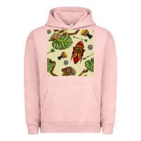 Pigment Salmon african woman and mask seamless pattern Urban Hoodie - BundleAndBundleShop