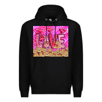 Black Love gnome with bear tumbler Valentine's Day Premium Hoodie - HowdyJamesFarm