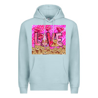 Blue Mist Love gnome with bear tumbler Valentine's Day Premium Hoodie - HowdyJamesFarm