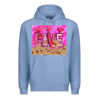 Colony Blue Love gnome with bear tumbler Valentine's Day Premium Hoodie - HowdyJamesFarm
