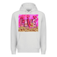 Dove Grey Love gnome with bear tumbler Valentine's Day Premium Hoodie - HowdyJamesFarm
