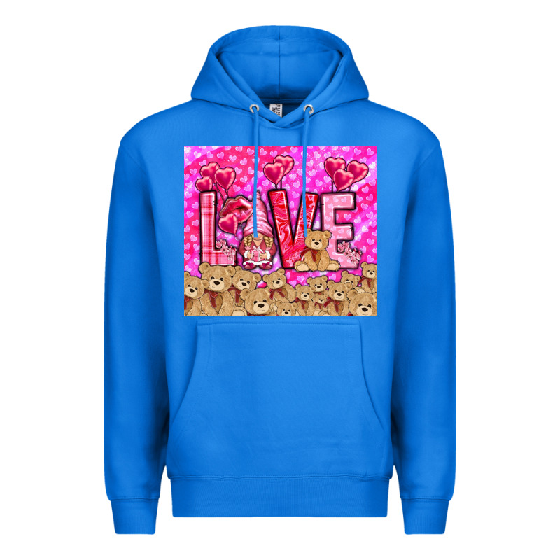 Love Gnome With Bear Tumbler Valentine's Day Premium Hoodie by HowdyJamesFarm | Teevron
