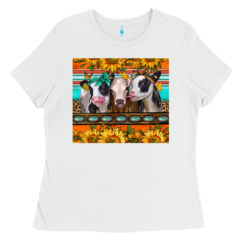 Heifers And Sunflowers Ladies Tee by Jasminsmagicworld | Teevron