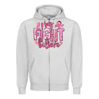 Dove Grey pray fight believe breast cancer Zipper Hoodie - texasbilliewilder