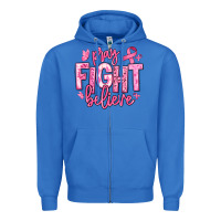 True Royal pray fight believe breast cancer Zipper Hoodie - texasbilliewilder