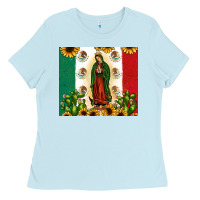Baby Blue our lady of guadalupe Ladies Tee - JahusDesignShop