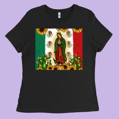 Our Lady Of Guadalupe Ladies Tee Designed By Jahusdesignshop