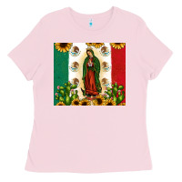 Bubblegum Pink our lady of guadalupe Ladies Tee - JahusDesignShop