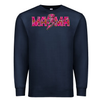 Navy Mama neon lightning bolt mother's day Premium Sweatshirt - HowdyJamesFarm