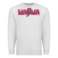 Oatmeal Heather Mama neon lightning bolt mother's day Premium Sweatshirt - HowdyJamesFarm