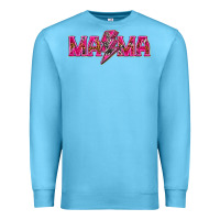 Ocean Blue Mama neon lightning bolt mother's day Premium Sweatshirt - HowdyJamesFarm