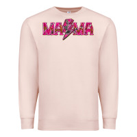 Pale Pink Mama neon lightning bolt mother's day Premium Sweatshirt - HowdyJamesFarm