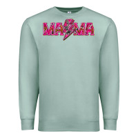 Seafoam Mama neon lightning bolt mother's day Premium Sweatshirt - HowdyJamesFarm