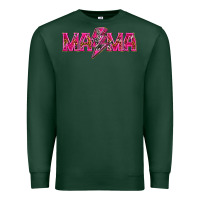 Sports Green Mama neon lightning bolt mother's day Premium Sweatshirt - HowdyJamesFarm