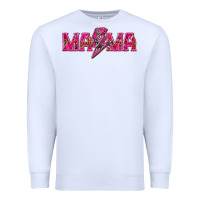 White Mama neon lightning bolt mother's day Premium Sweatshirt - HowdyJamesFarm