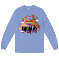 Colony Blue equality hurts no one lgbtq hands Long Sleeve Tee - LillyAllenDesigns