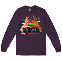 Plum equality hurts no one lgbtq hands Long Sleeve Tee - LillyAllenDesigns