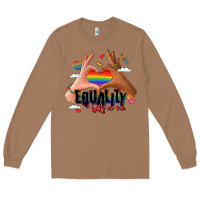 Toasted Coconut equality hurts no one lgbtq hands Long Sleeve Tee - LillyAllenDesigns