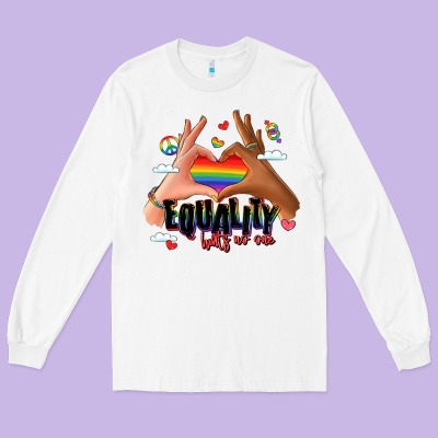 Equality Hurts No One Lgbtq Hands Long Sleeve Tee Designed By Lillyallendesigns