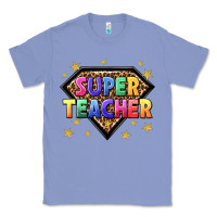 Colony Blue super teacher with leopard Classic Tee - NancyCooperArtShop