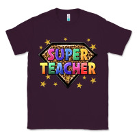 Plum super teacher with leopard Classic Tee - NancyCooperArtShop