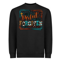 Black Not perfect just forgiven Heavyweight Sweatshirt - LillyAllenDesigns