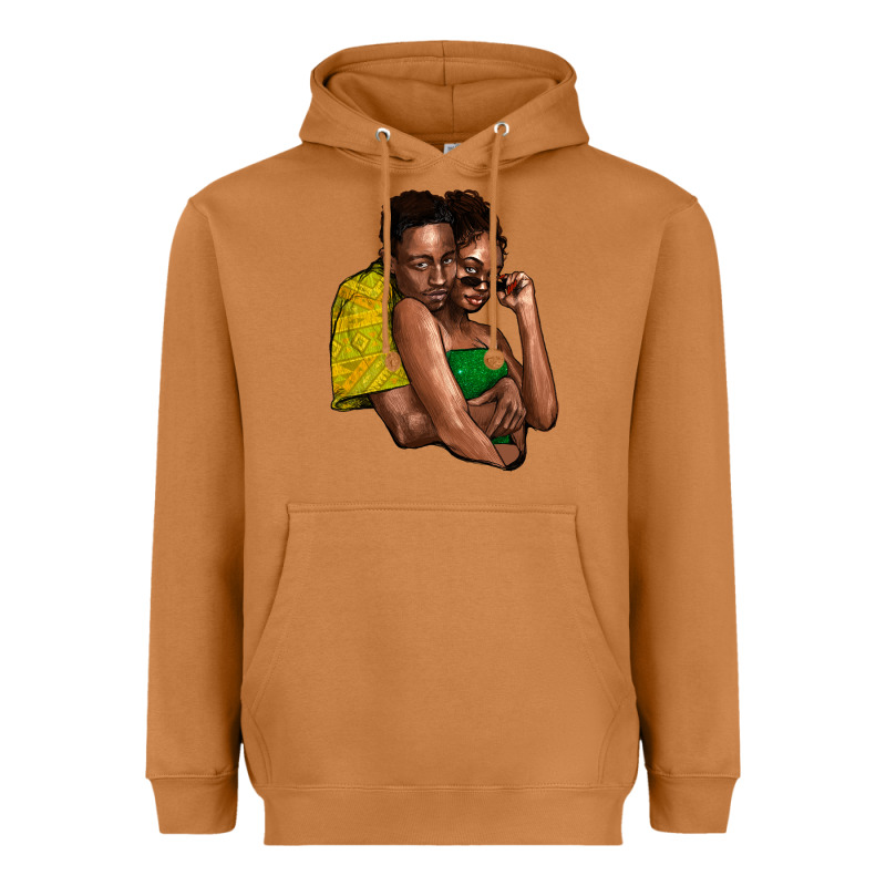 Black Couple Heavyweight Hoodie by HowdyJamesFarm | Teevron