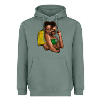Sage Black couple Heavyweight Hoodie - HowdyJamesFarm
