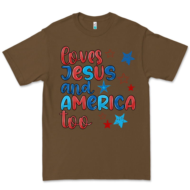 Love Jesus And America Too Premium Tee by JahusDesignShop | Teevron