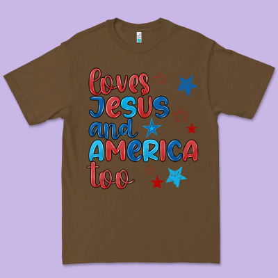 Love Jesus And America Too Premium Tee Designed By Jahusdesignshop