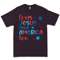 Plum love jesus and america too Premium Tee - JahusDesignShop