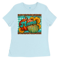 Pumpkin Mama Mouse Pad Ladies Tee | Teevron