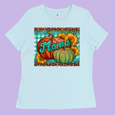 Pumpkin Mama Mouse Pad Ladies Tee Designed By Bundleandbundleshop